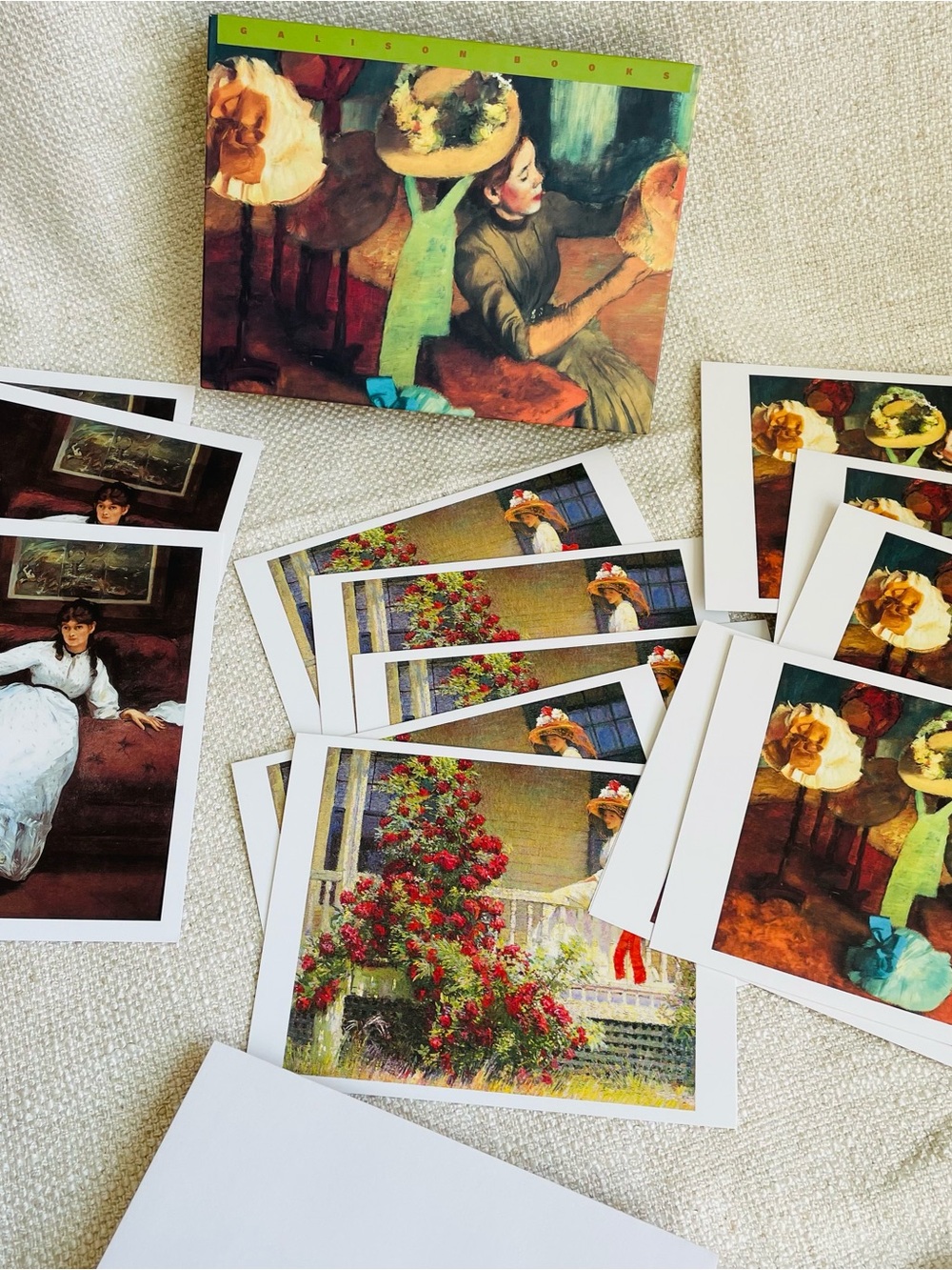 Vintage 1997 Impressionist Art Women Set of Greeting Cards in Box READ